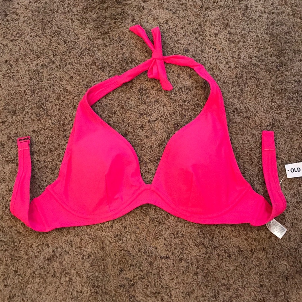 Old Navy hot pink bikini top size L